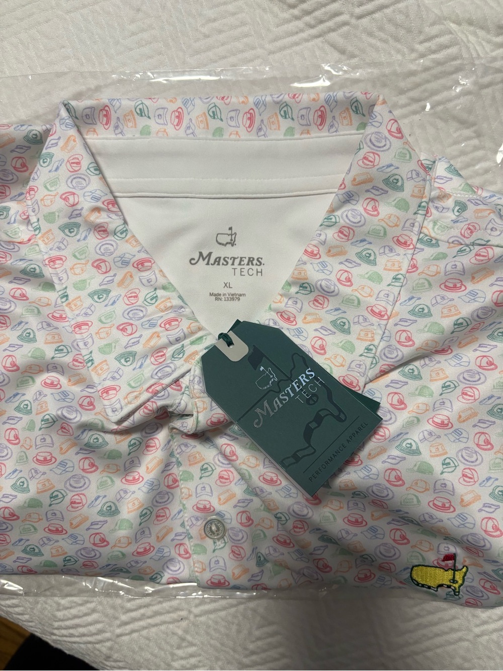 NWT Masters Men's Tech short sleeve  Golf Polo